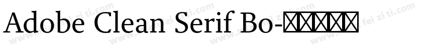 Adobe Clean Serif Bo字体转换